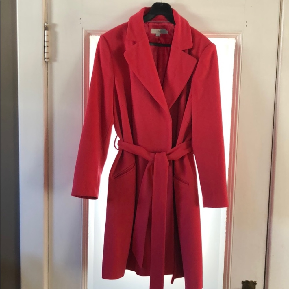 Boden pink wool coat